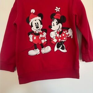 Red Vintage Disney Kids Shirt with Mickey and Minnie